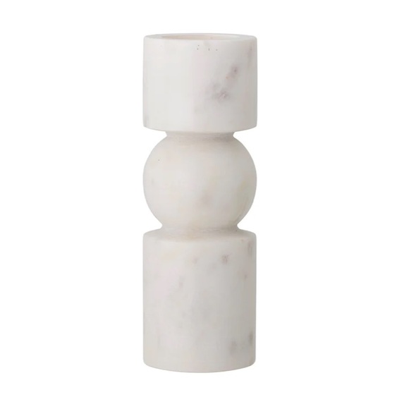 NEW Bloomingville Marble Tall Tealight White Candle Holder Home Decor Minimalist - Picture 2 of 7